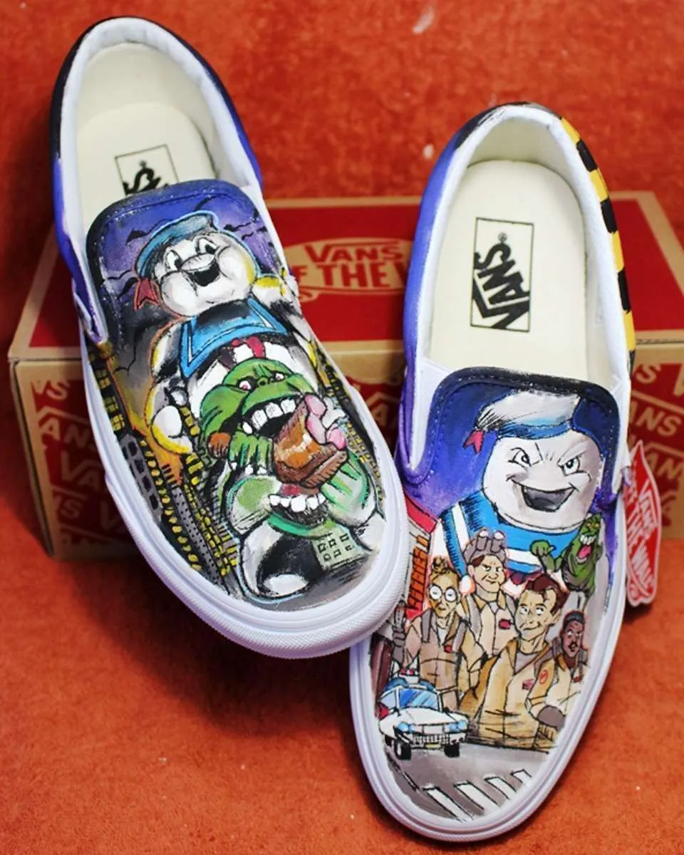 Never Say Never Slip-On Ghostbusters scarpe dipinte