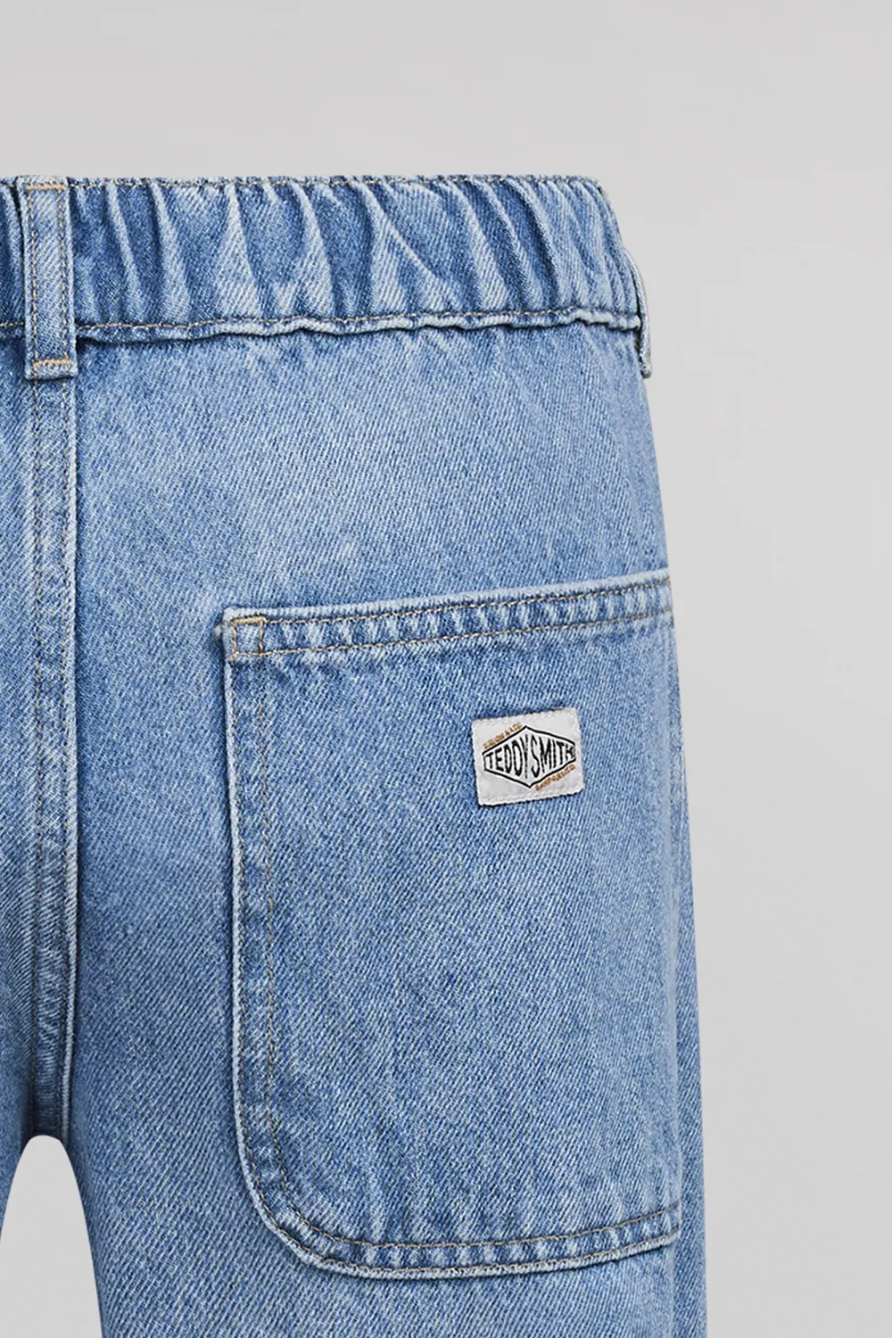 Teddy Smith P-Hunter JR Jeans Bambino Indigo Chiaro Cotone