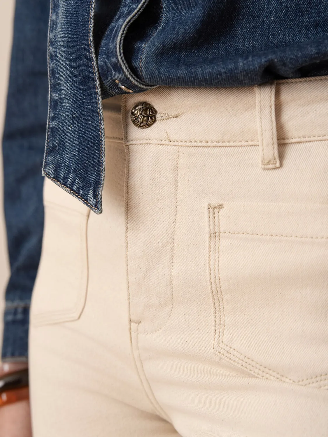 Oraije Gaspard jeans wide beige naturale