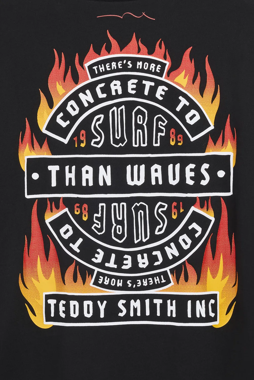 Teddy Smith T-Feu T-Shirt Bambino Nero Cotone Stampa