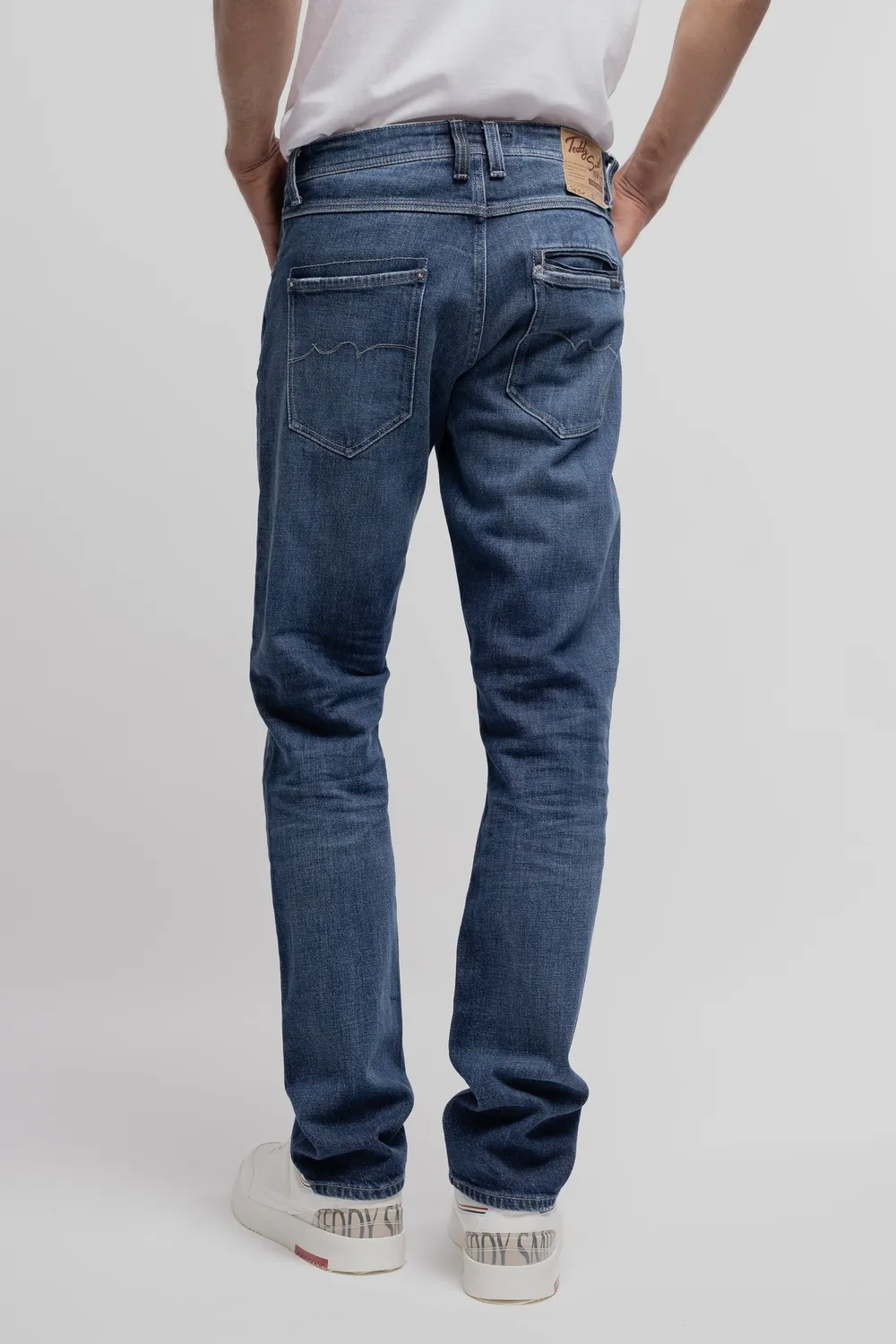 Teddy Smith Rope Reg L32 jeans uomo dritto blu old new