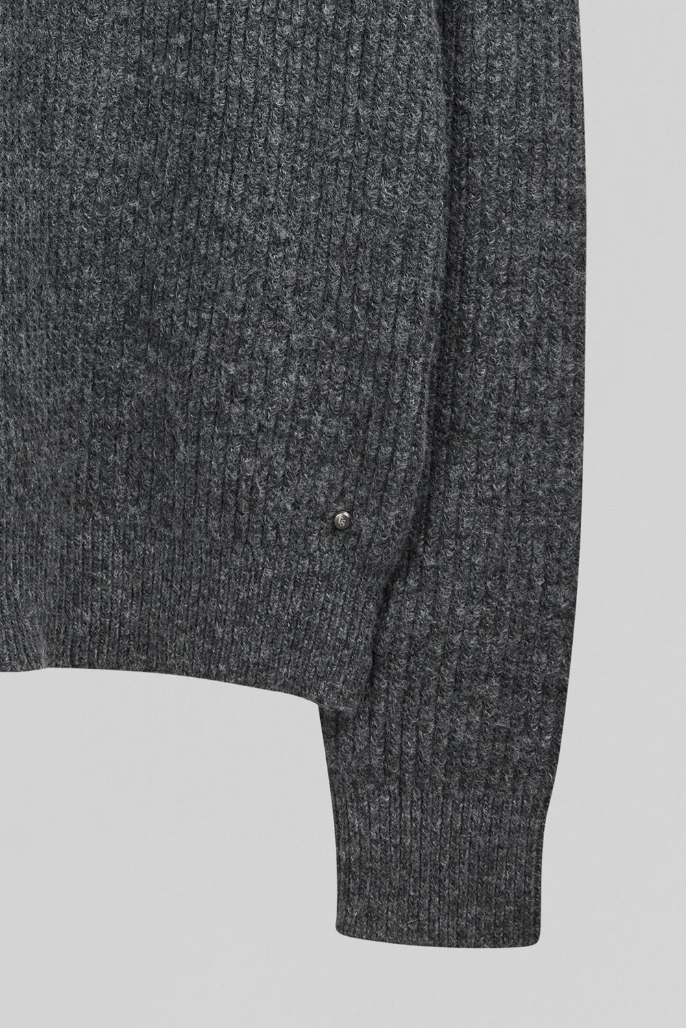 Teddy Smith P-Clayton Maglione Zip Grigio Misto Lana