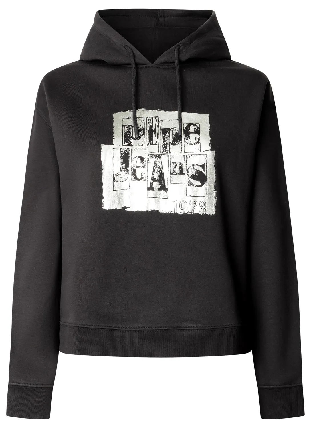 Pepe Jeans Silver Keys Hoodie Felpa L cappuccio argento