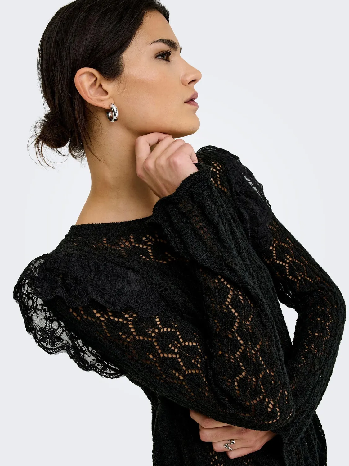 ONLY Onlashley LS O-Neck Mix Knt maglione M girocollo