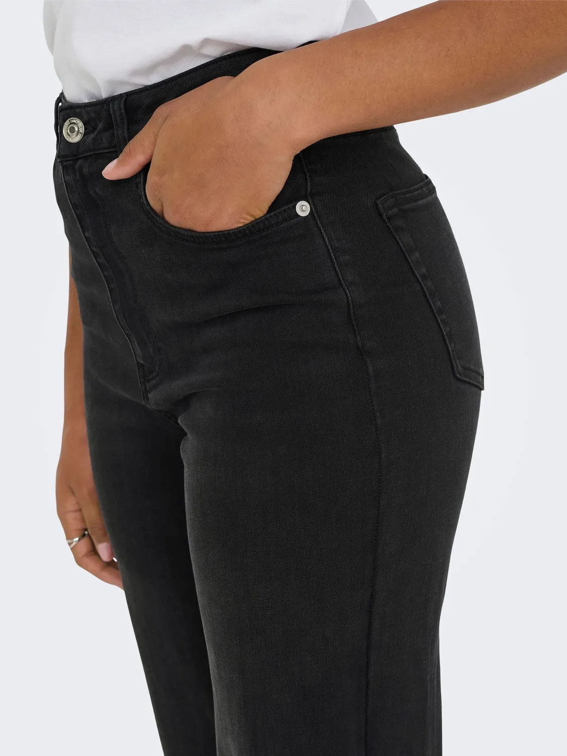 Only Onljuicy-Wauw jeans donna wide M 30L vita alta