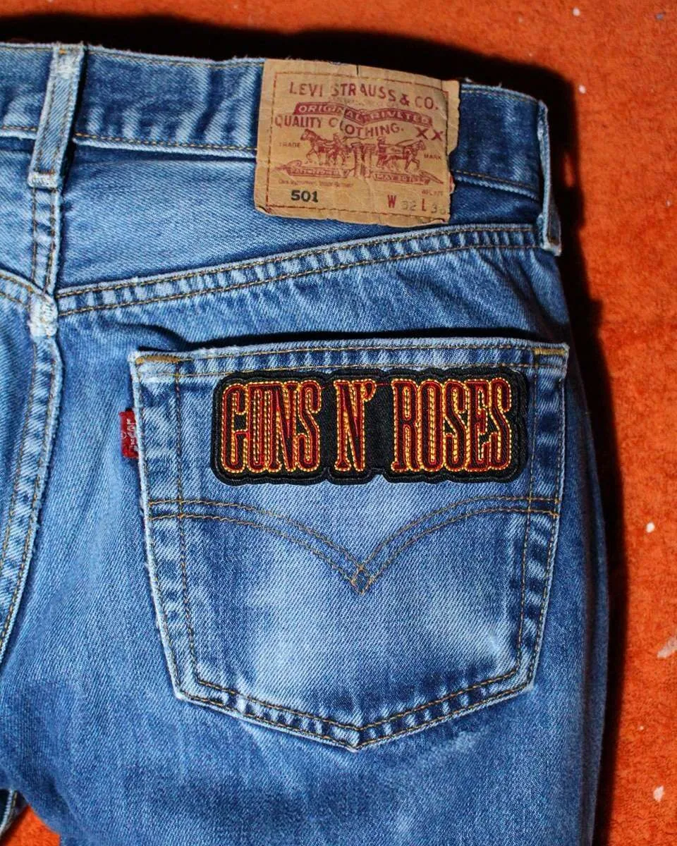 Levi's Vintage Rock Patch jeans personalizzati con patch