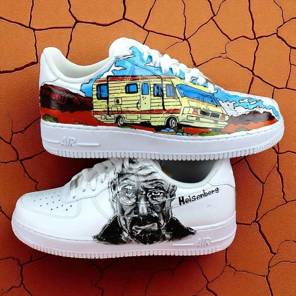 Never Say Never Breaking Bad Nike Air Force 1 dipinte