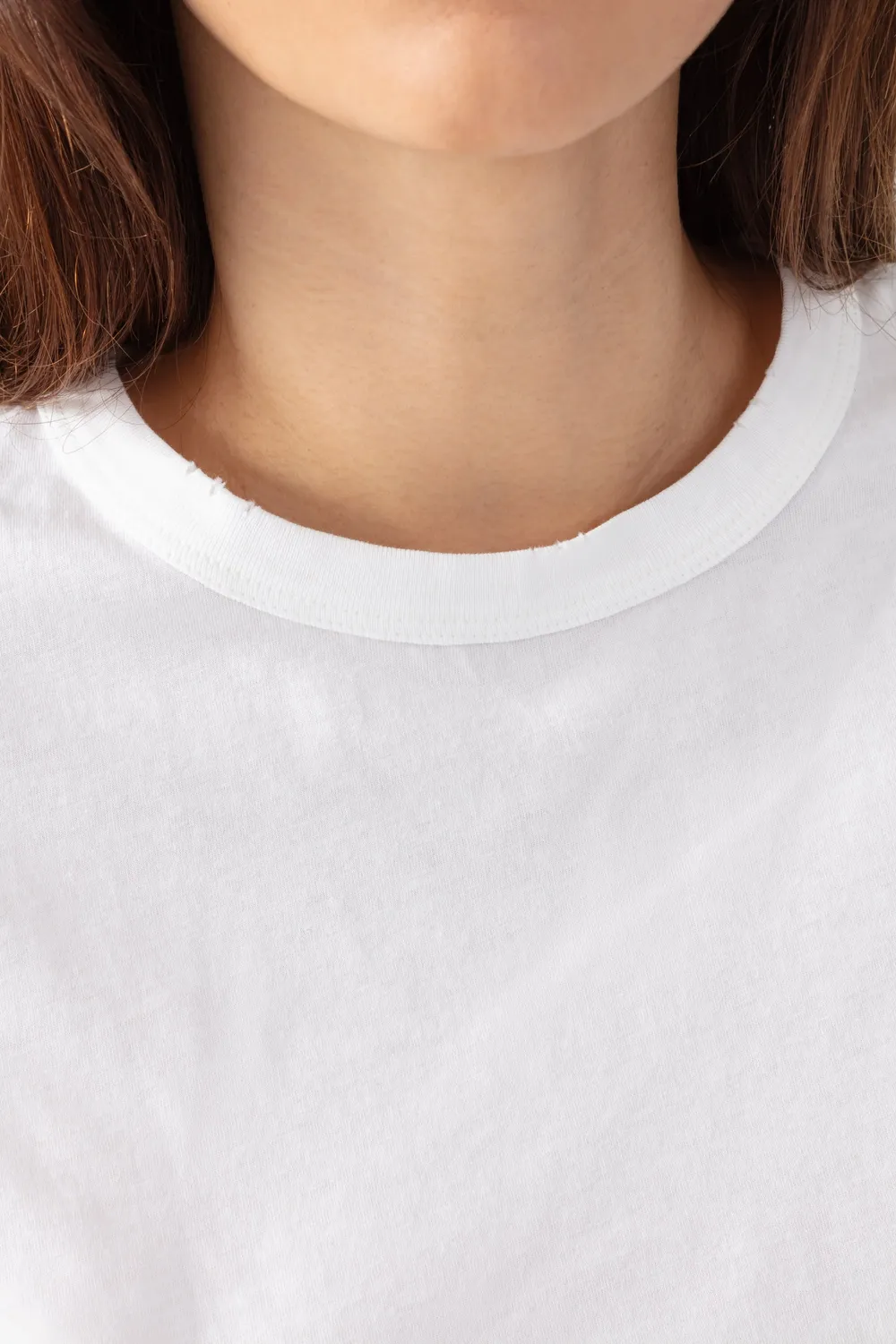 Acquaverde Court Effet Usé t-shirt cropped off white