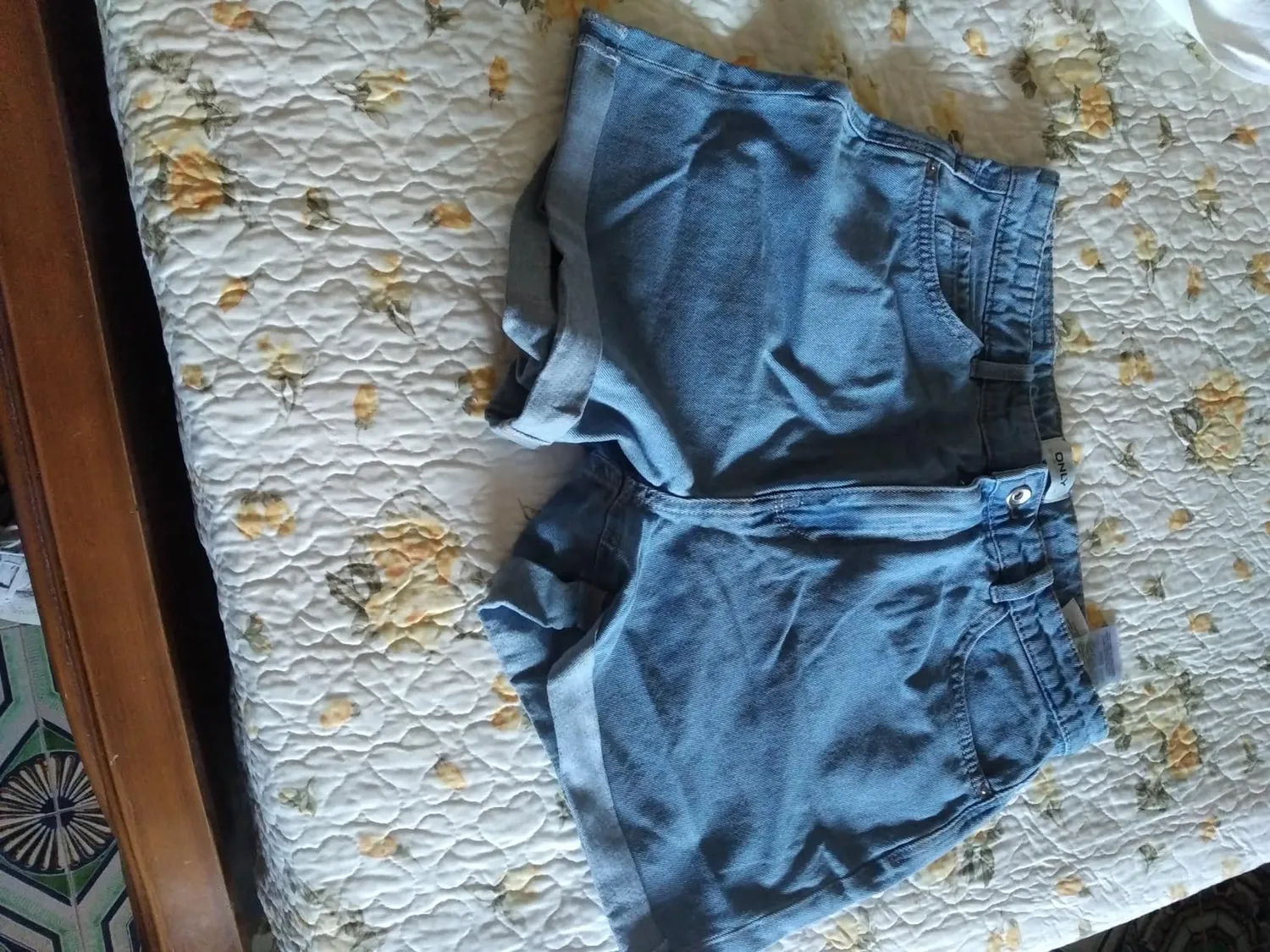 ONLY Onlvega High Waist shorts donna Medium Blue Denim
