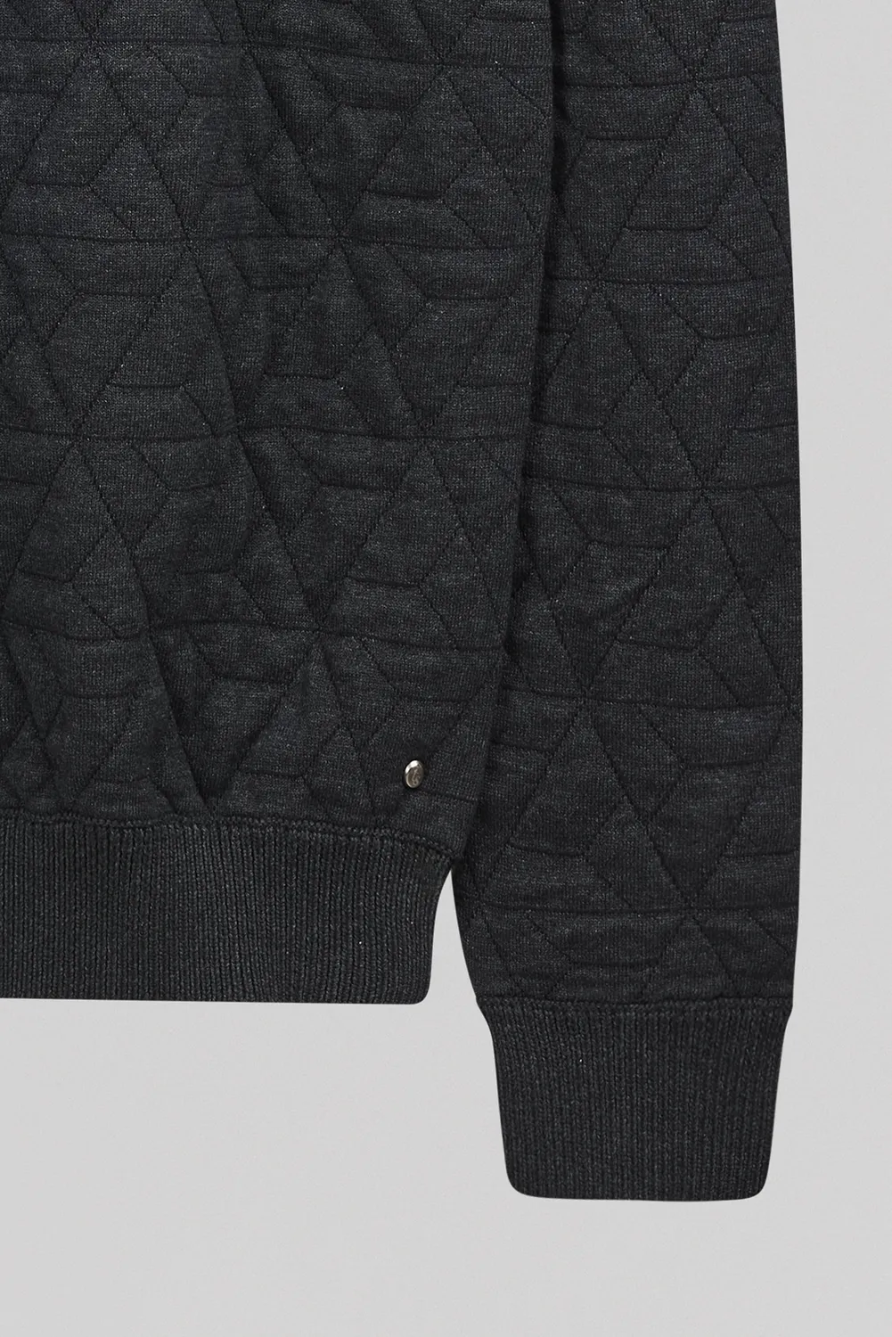 Teddy Smith P-Marvin maglione uomo nero jacquard geometrico