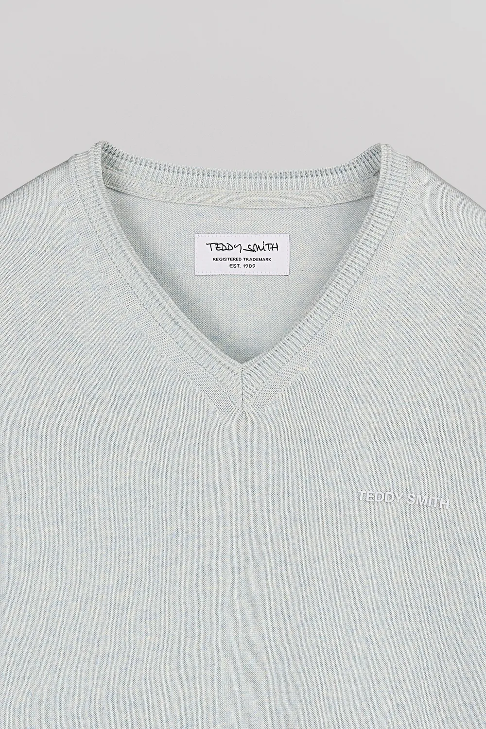 Teddy Smith Pulser 4 maglione scollo V pastel blue