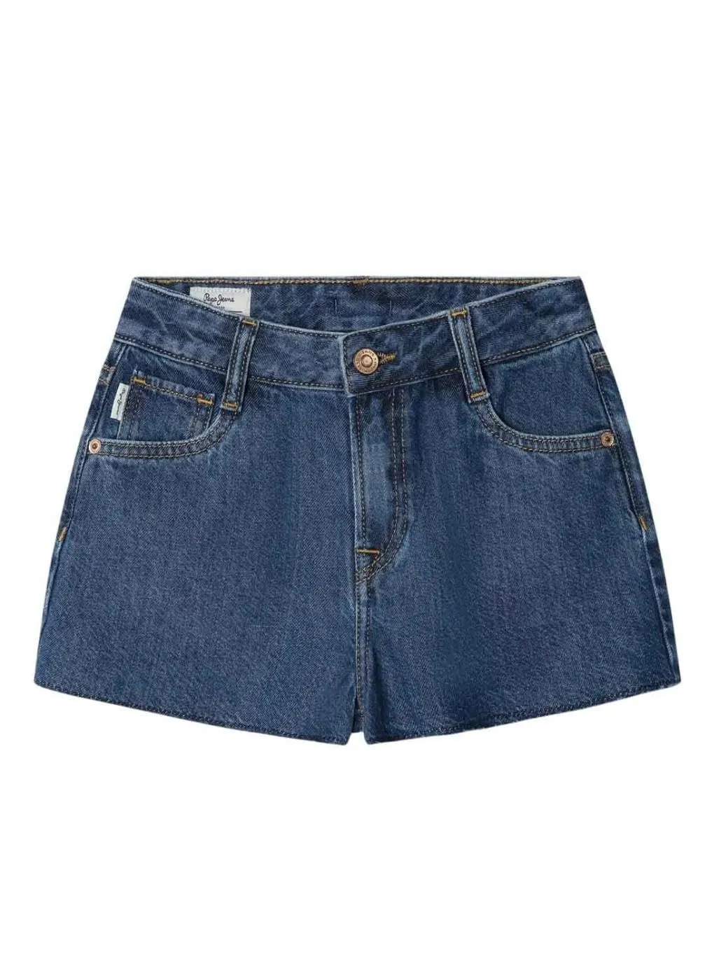 Pepe Jeans Patty Shorts jeans bambina vita alta denim chiaro