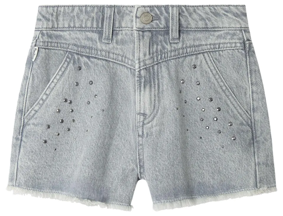 Pepe Jeans Patty A-Line Short pantaloncini bambina 14 anni grigio borchie