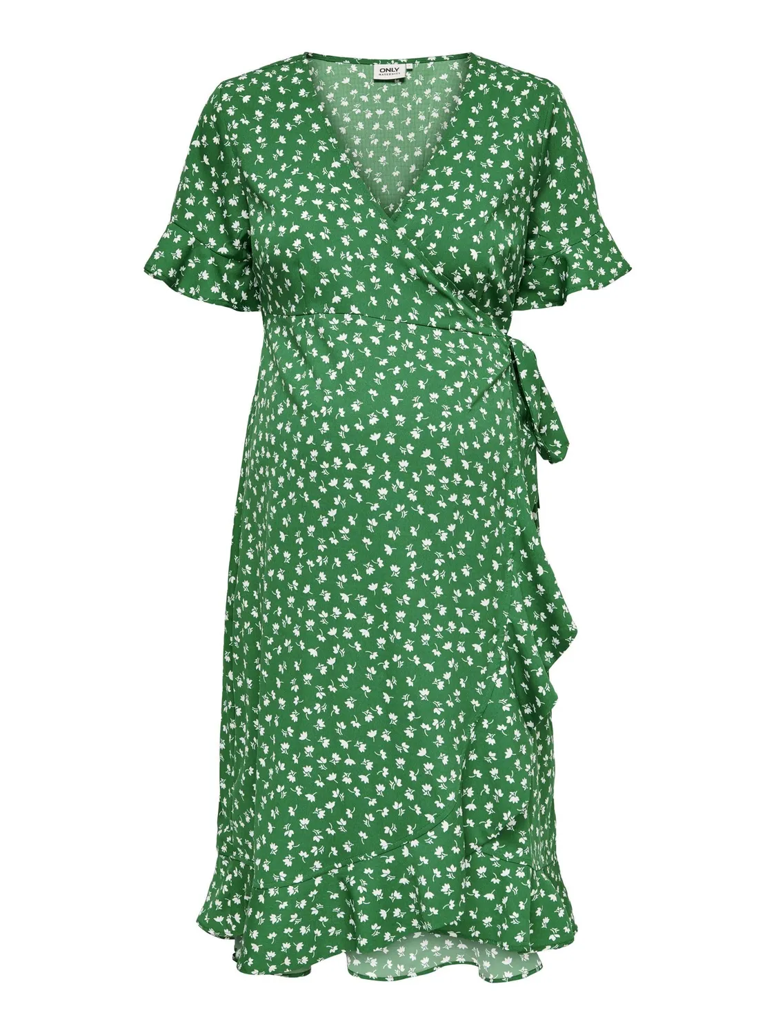 Only Olmolivia vestito donna M incrocio volant estate