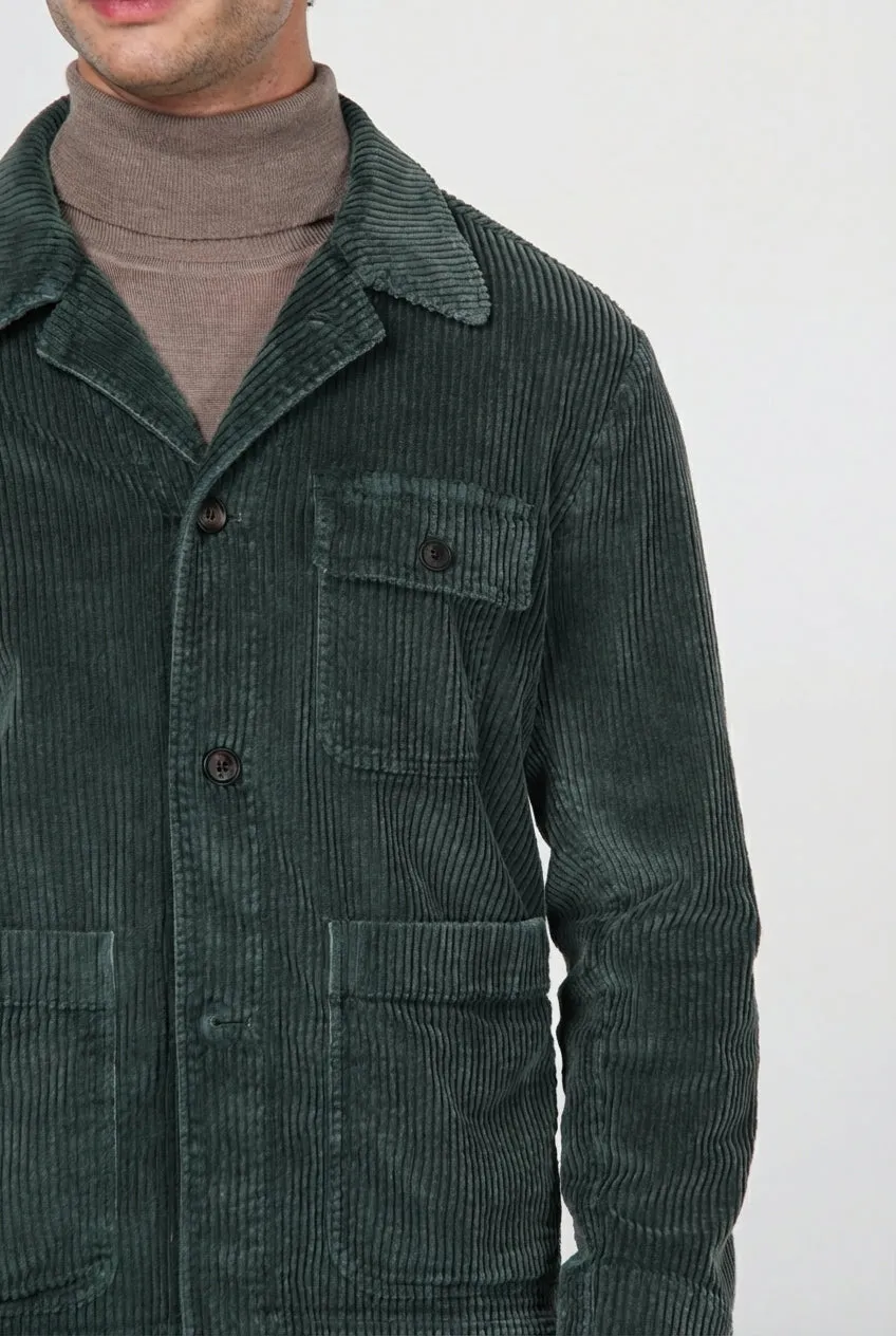 Mason's Chile Work Jacket overshirt velluto verde scuro