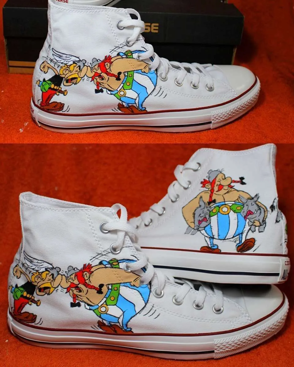 Never Say Never Converse All Star Asterix Obelix tela