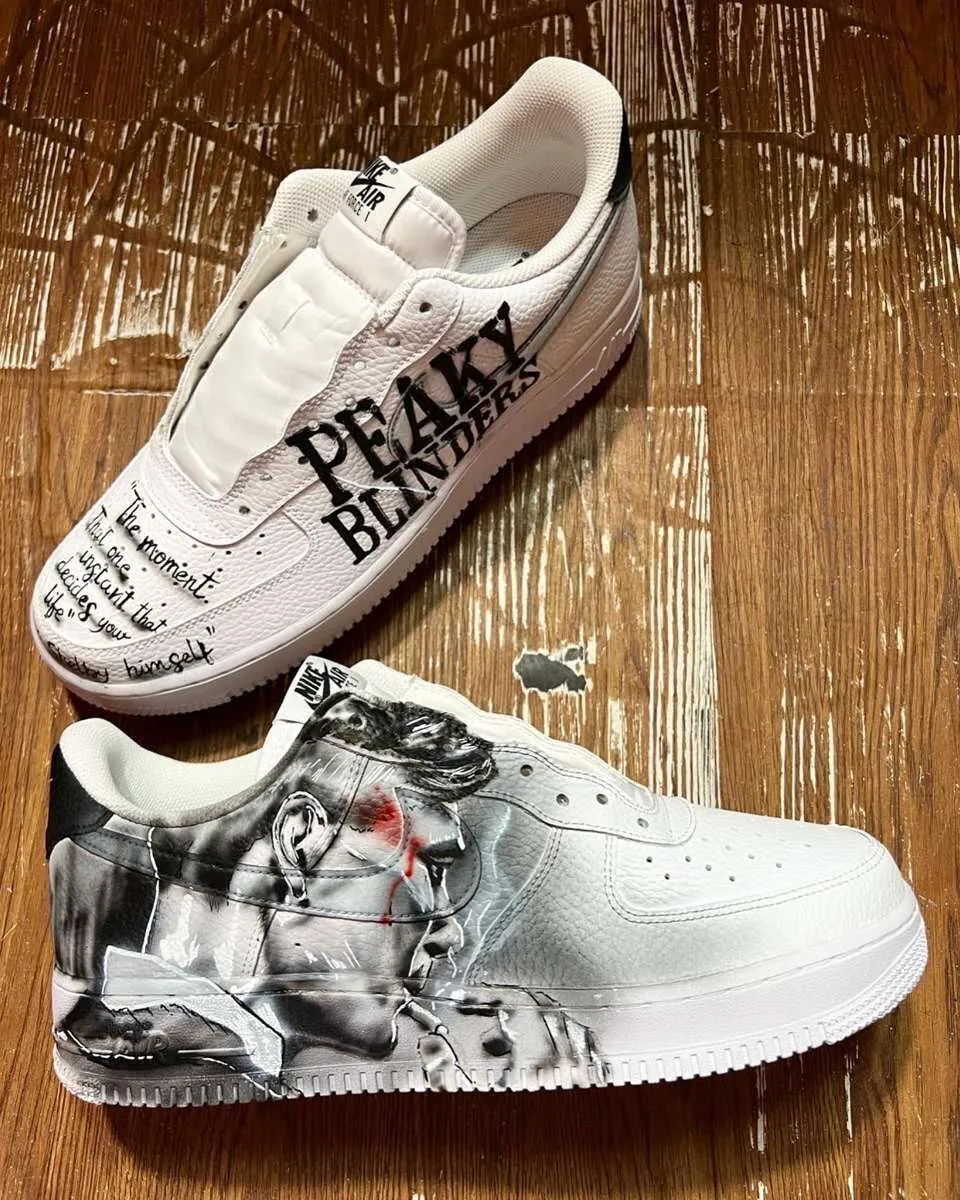 Nike Air Force 1 Tommy Shelby scarpe dipinte a mano Peaky Blinders