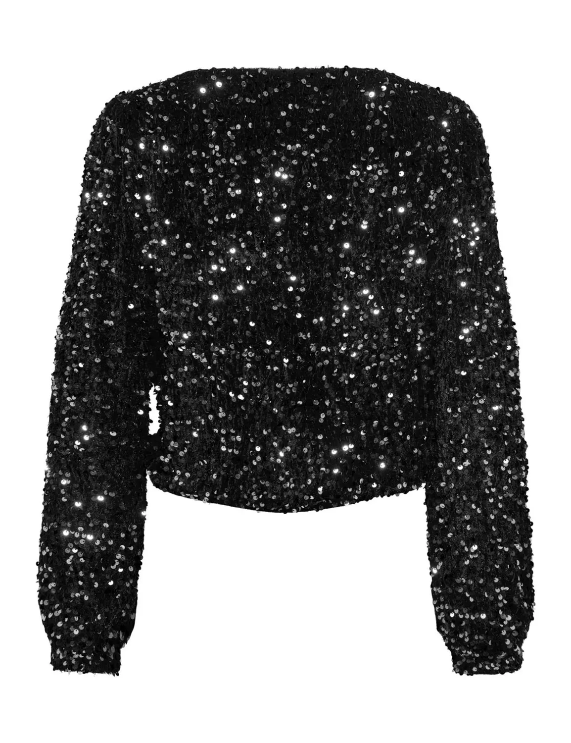 ONLY Onlanika Sequin LS top S finto incrocio