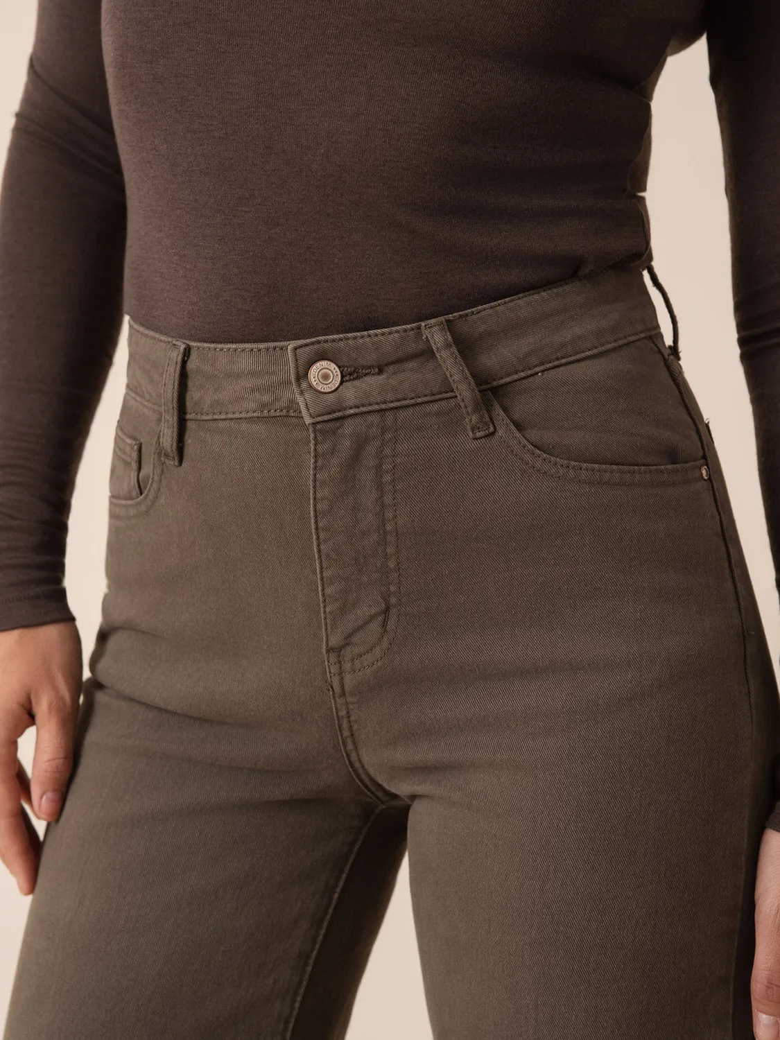 Oraije Windy jeans wide kaki