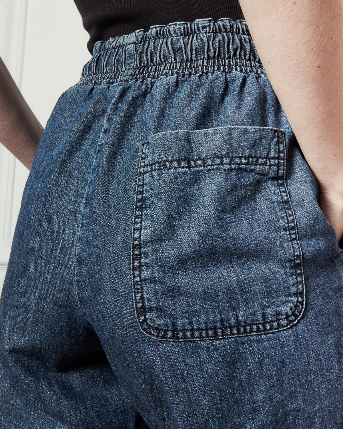 Acquaverde Saphir jeans vita alta brut lavé