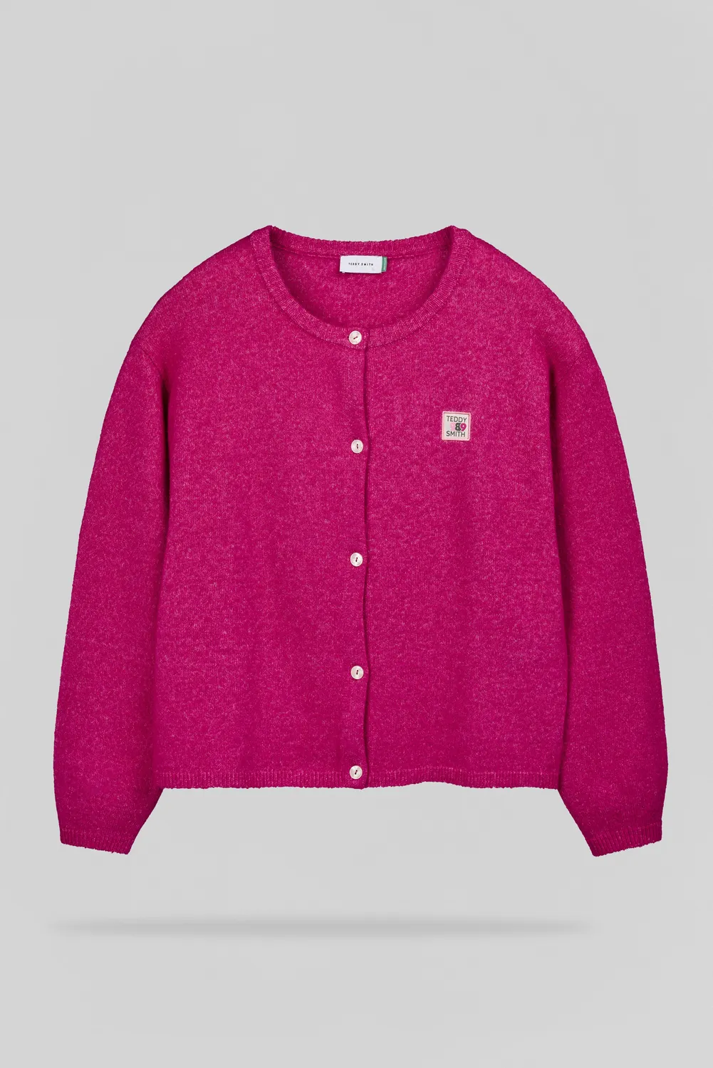 Teddy Smith G-Amelia Cardigan Donna Fucsia Misto Lana