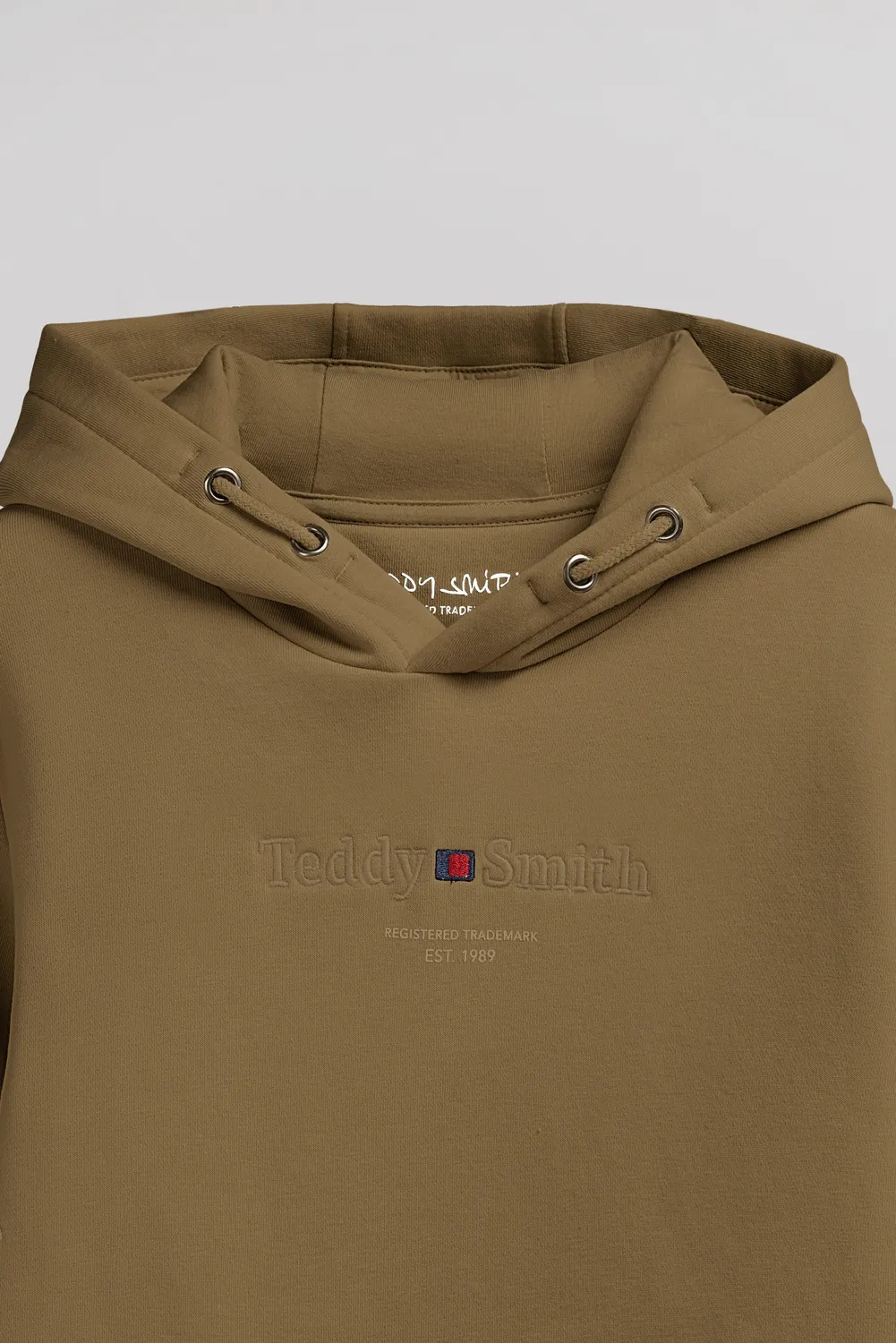 Teddy Smith S-Jim Hoody Jr felpa ragazzo noisette cappuccio