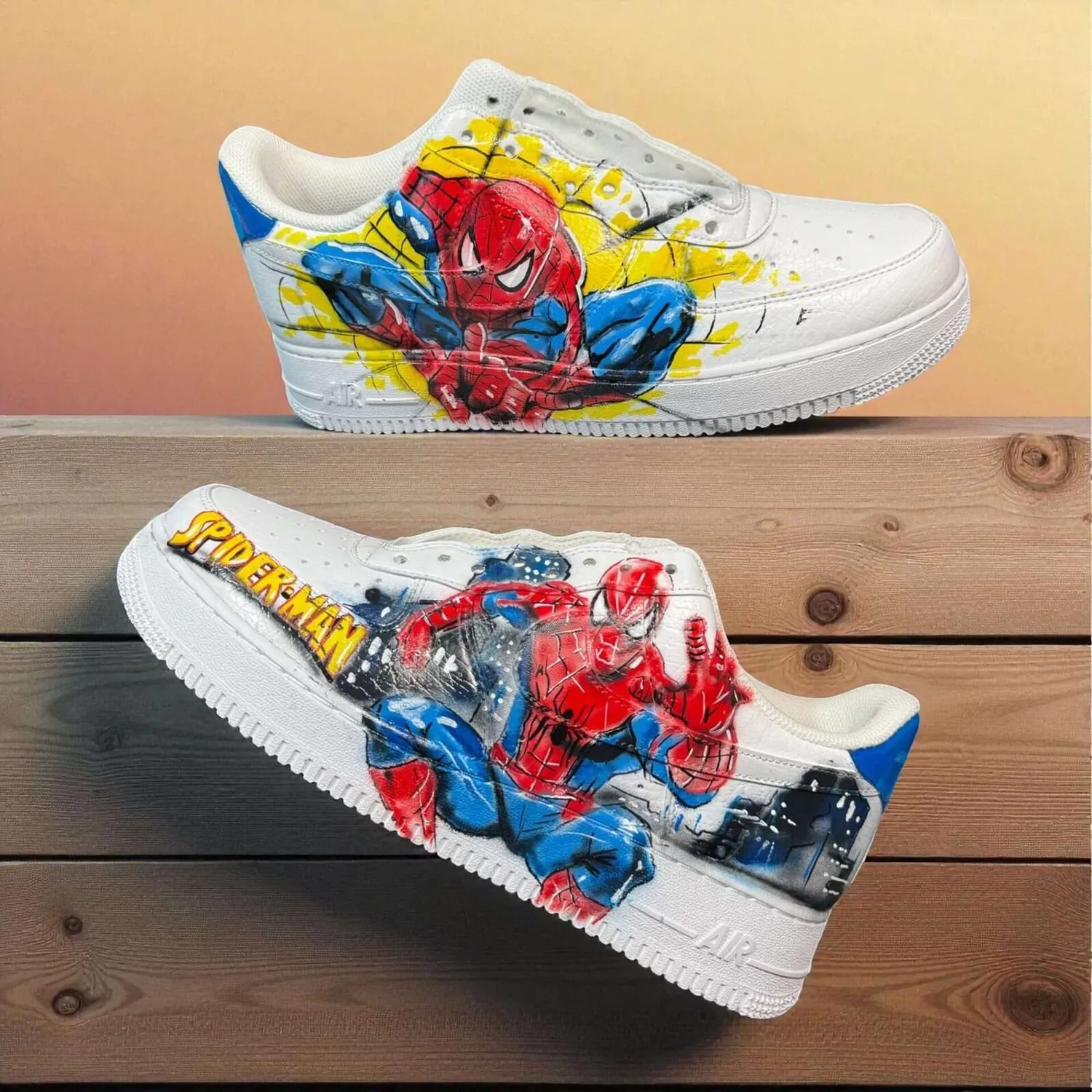 Never Say Never Nike Air Force 1 Spiderman scarpe dipinte a mano