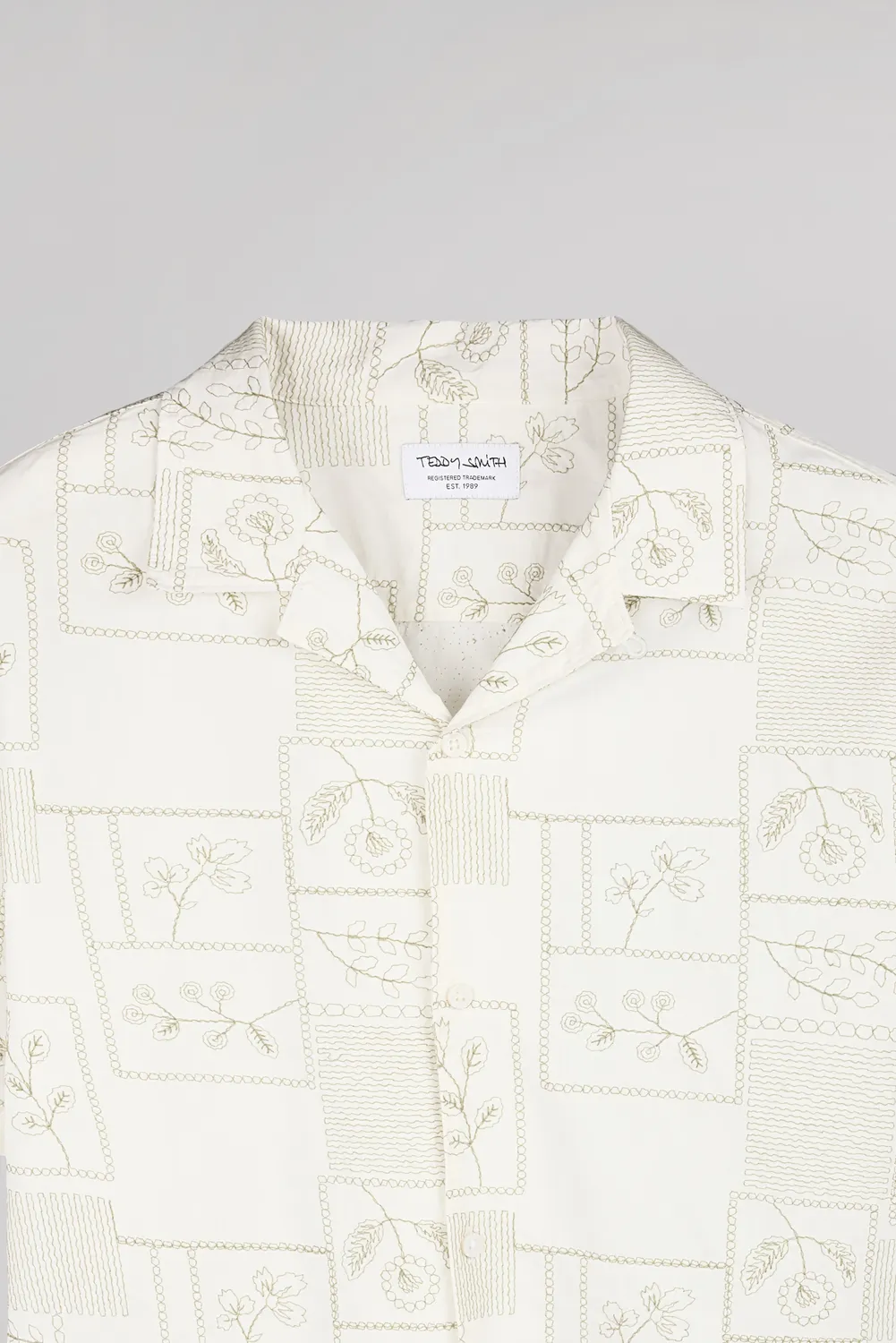 Teddy Smith Mayer C-Mayer MC camicia bianca ricamata