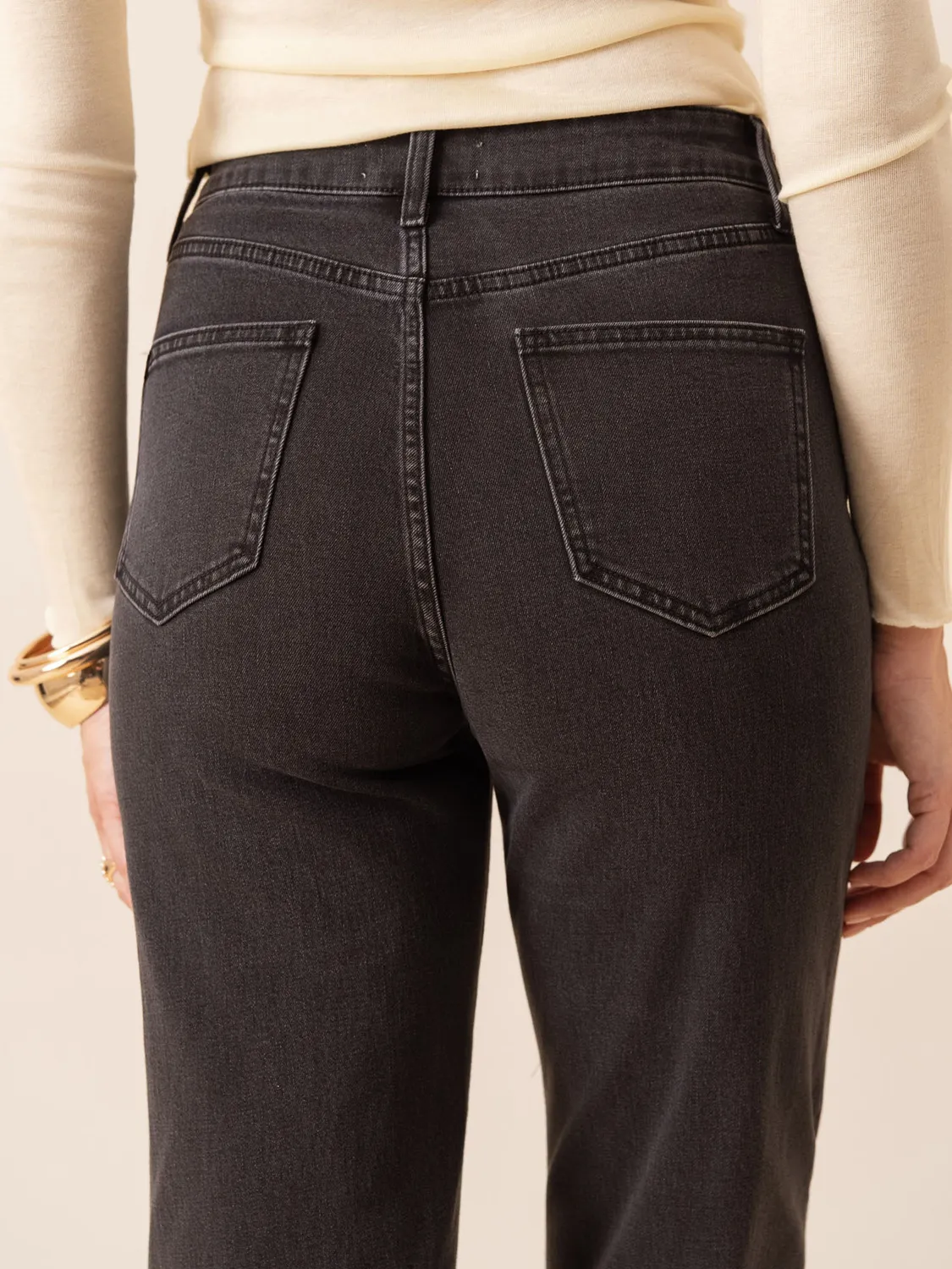 Oraije Maddie jeans dritti grigio scuro straight