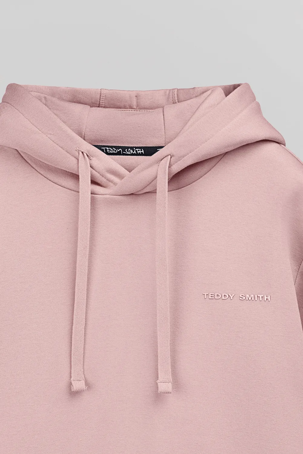 Teddy Smith S-Nark felpa cappuccio wood rose uomo