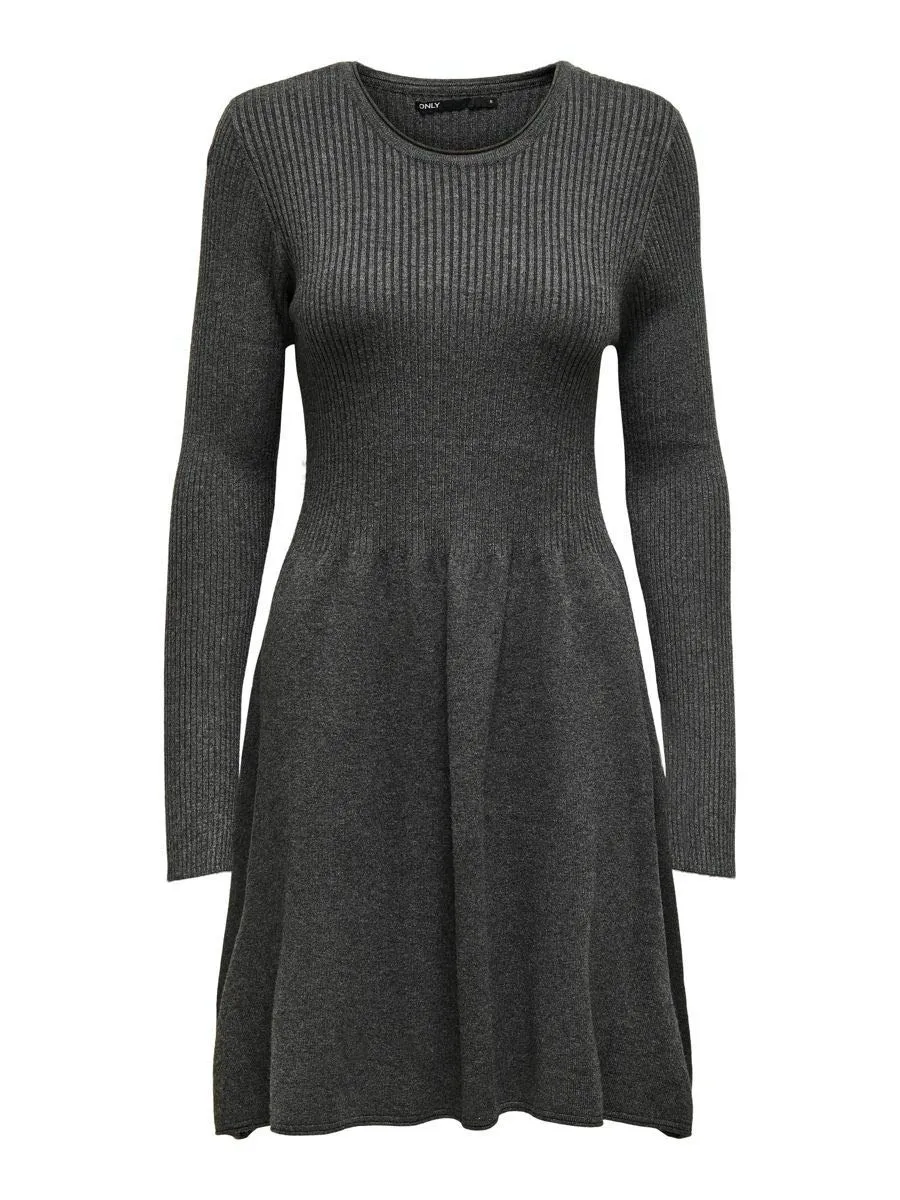 ONLY Onlalma vestito maglia scollo tondo donna