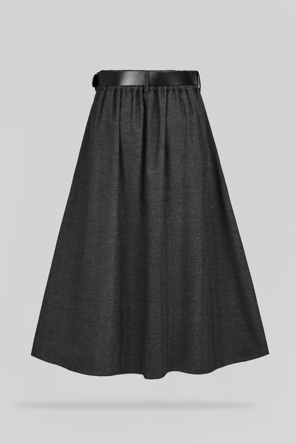 Teddy Smith J-Diana Melange Black gonna midi grigia chevron
