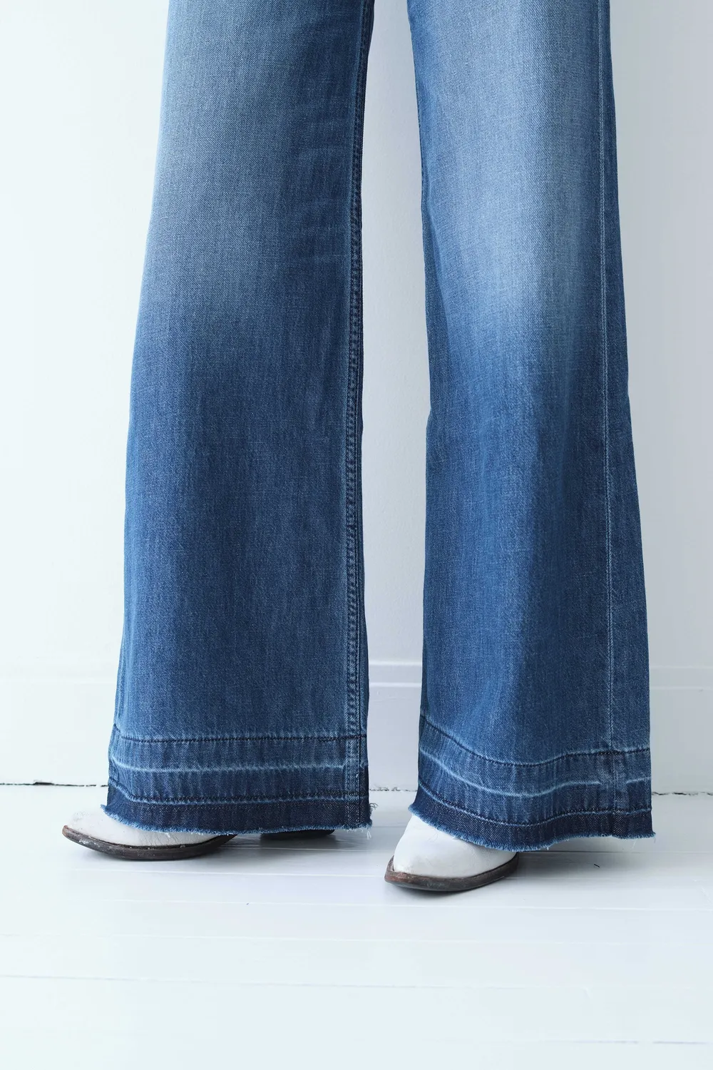 acquaverde Soul jeans flare Worn sfrangiato vintage