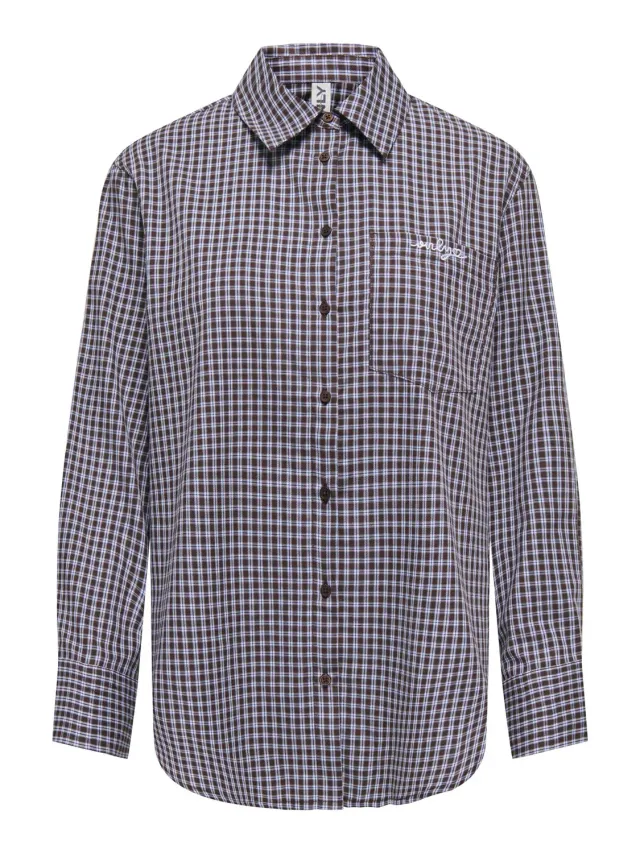 ONLY Onlsurani camicia a quadri donna Blu Marine