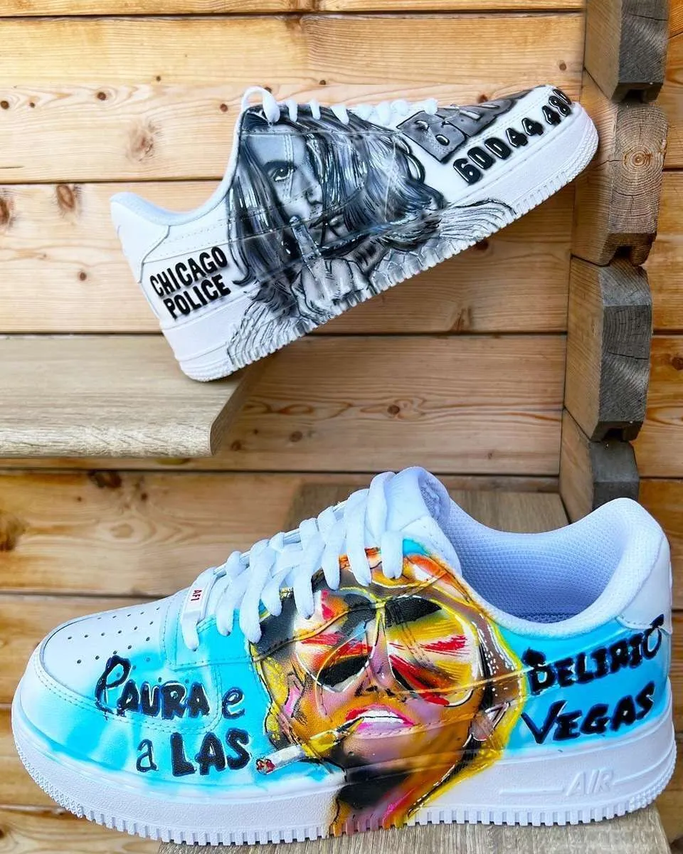 Nike Air Force 1 Paura e Delirio sneakers dipinte a mano