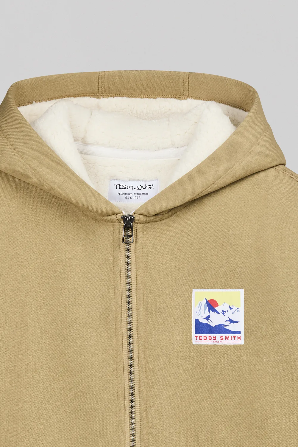Teddy Smith Giclass Edan gilet ragazzo beige sherpa
