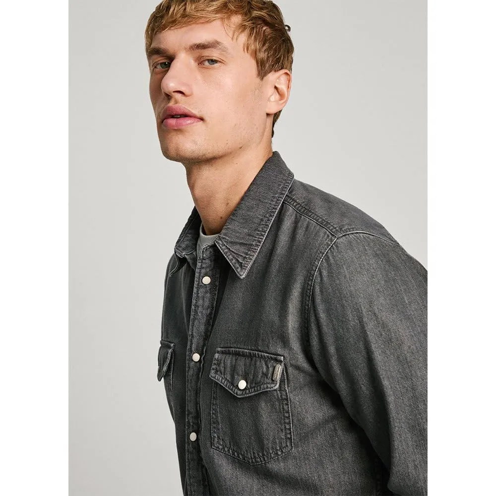 Pepe Jeans Regular Shirt Camicia Uomo denim nera
