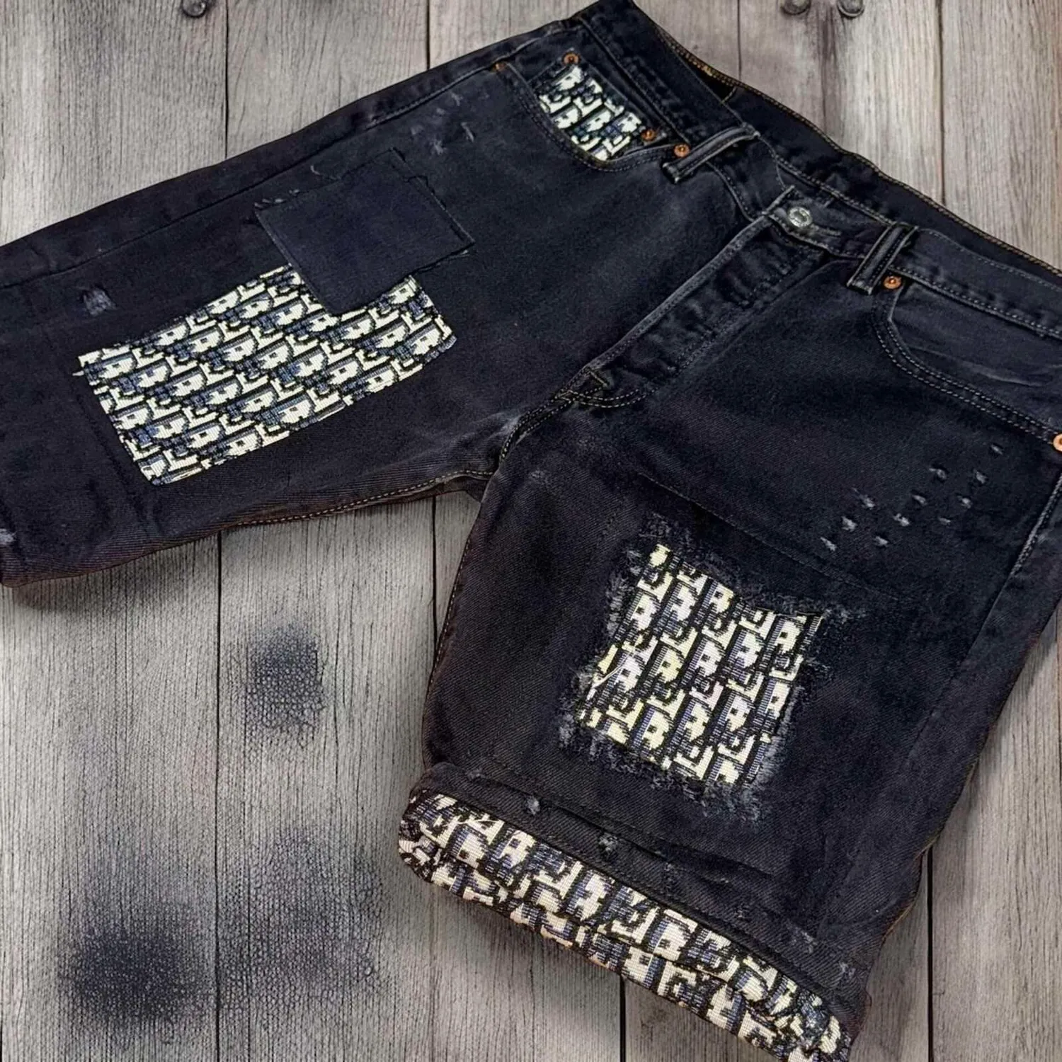 Never Say Never Levi's Vintage Black Dior Bermuda Jeans Uomo