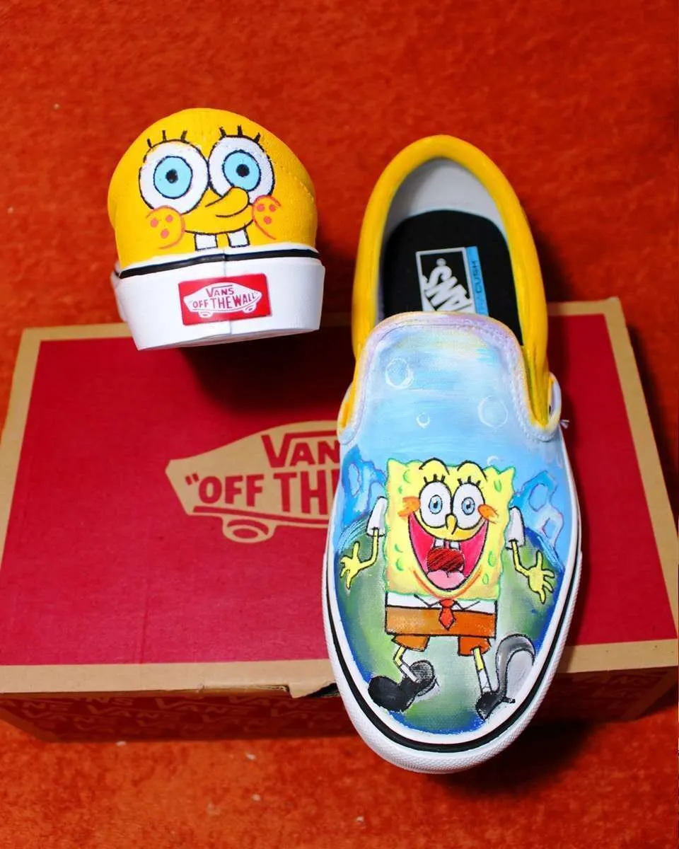Vans Slip-On scarpe dipinte SpongeBob