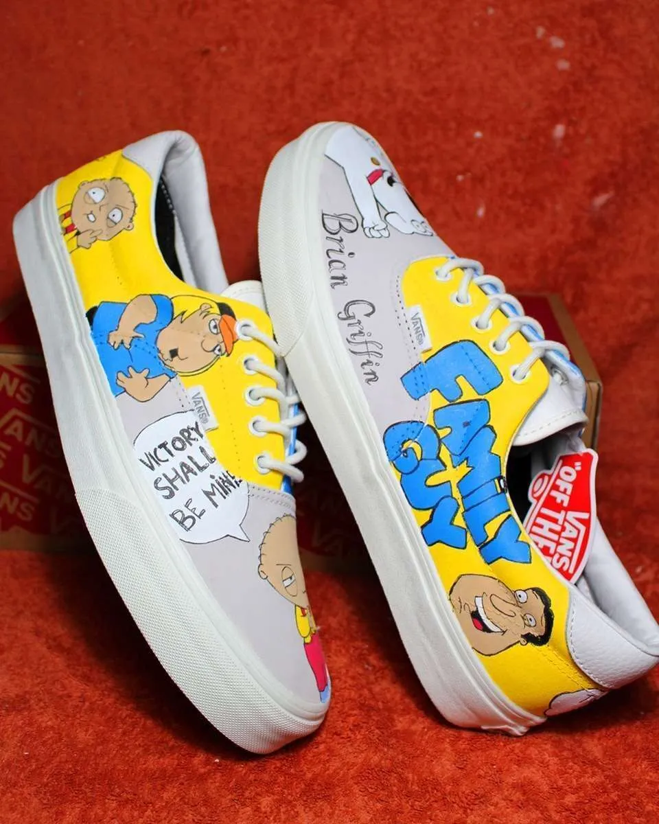 Vans Slip-On Family Guy sneakers dipinte a mano Griffin