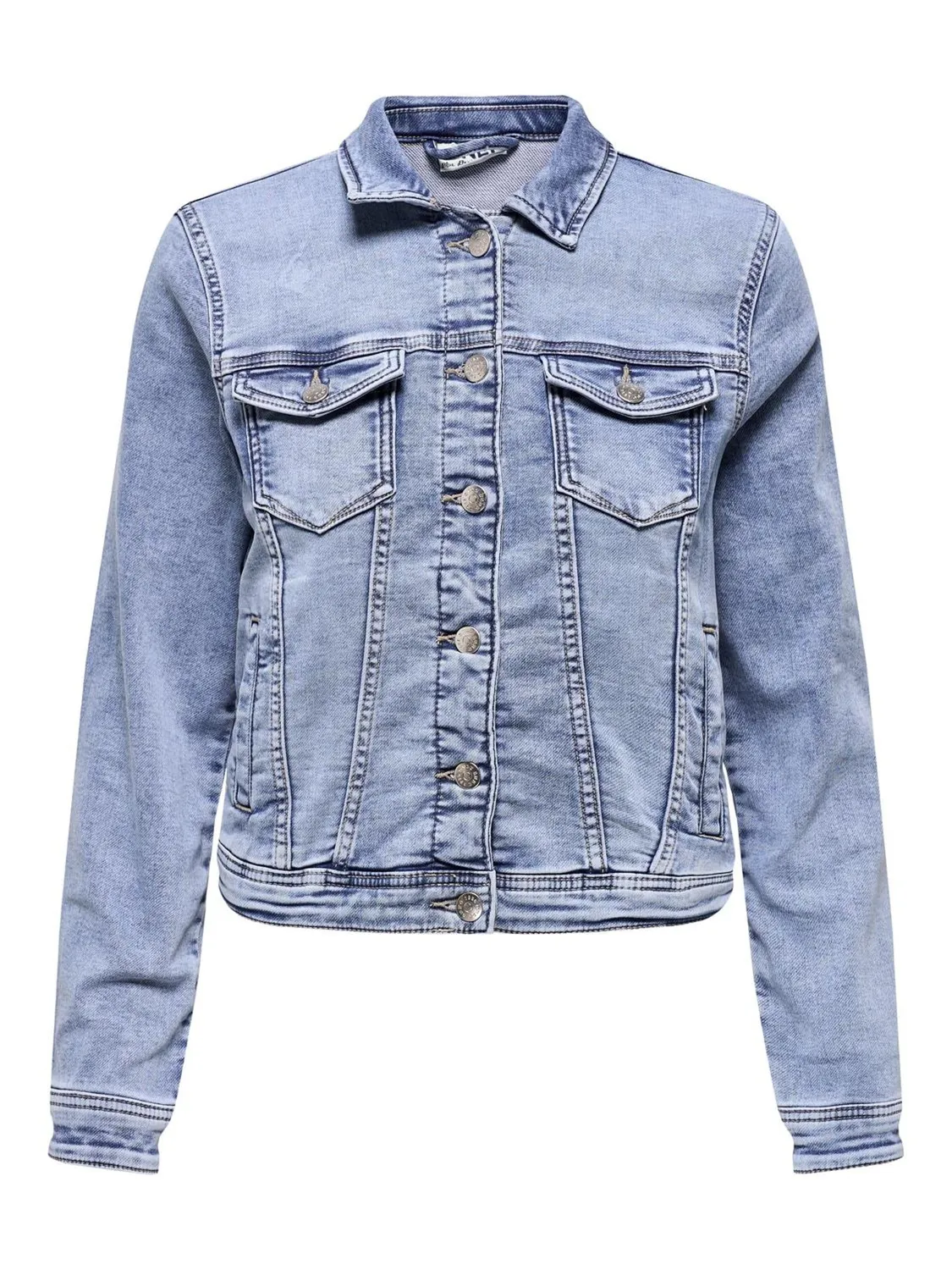 Only Tia giacca jeans donna blu cotone elasticizzato bottoni