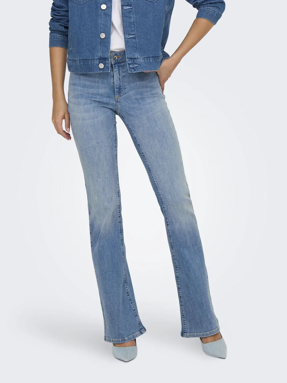 ONLY pantaloni a zampa donna (S)W x 32L flare classici