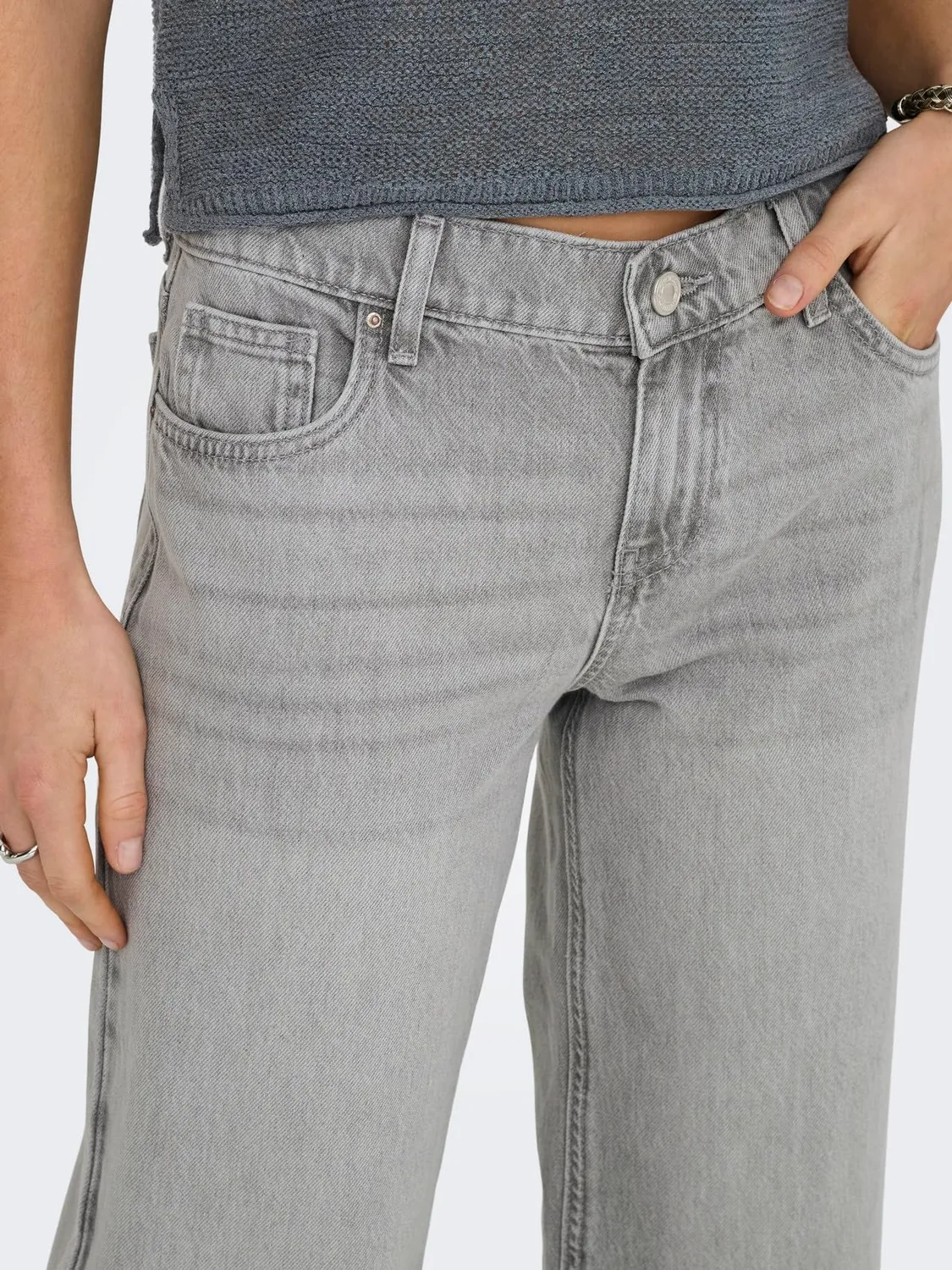 ONLY Onlbrenda Low Wide Cro117 jeans donna (M)W x 34L