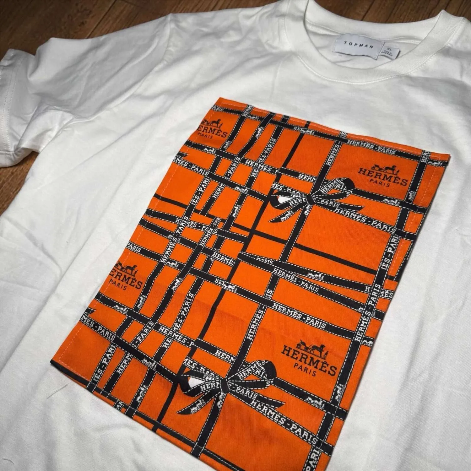 Never Say Never T-Shirt Tessuto Hermes Personalizzata