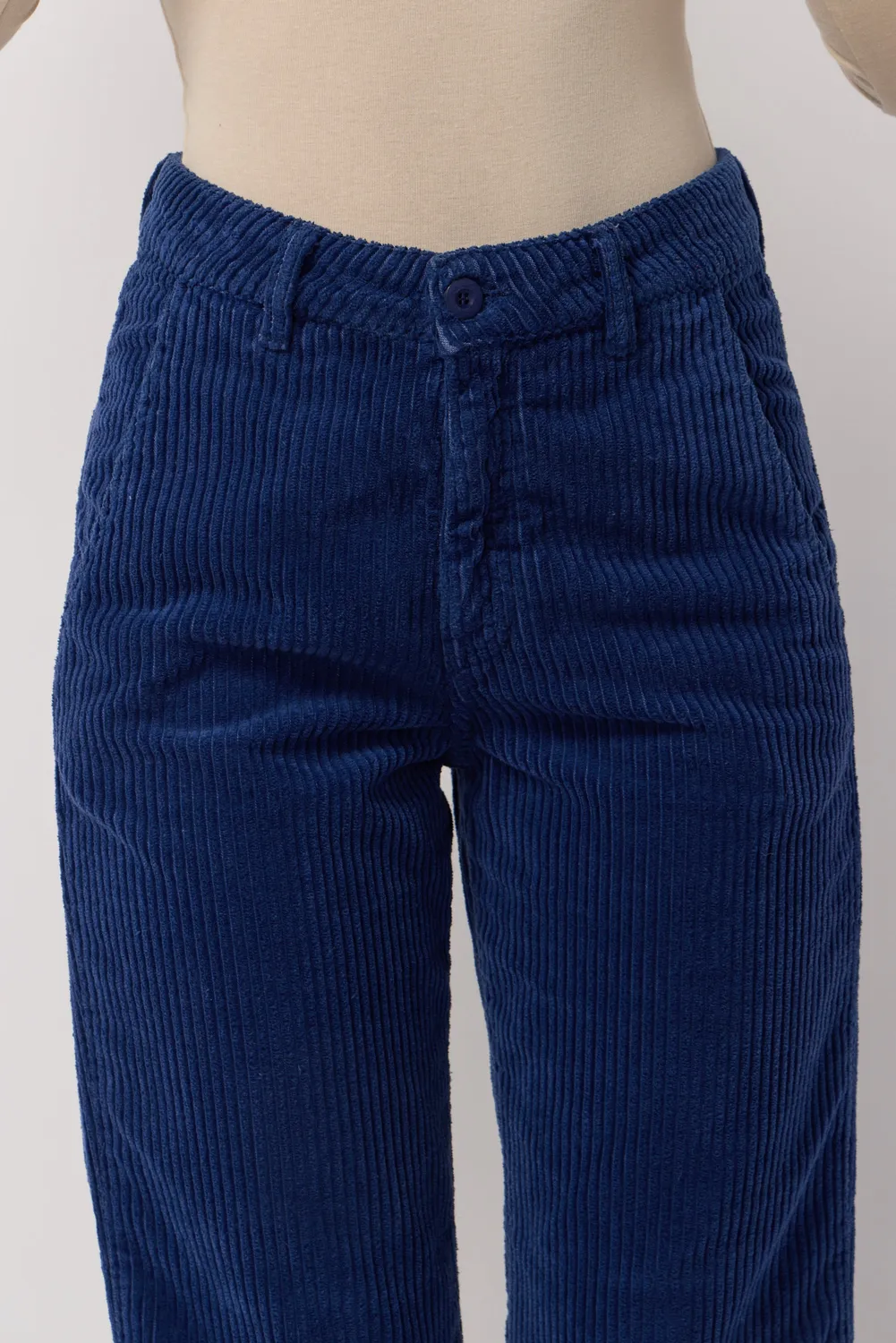 acquaverde Paltrow Long pantaloni velluto poseidon