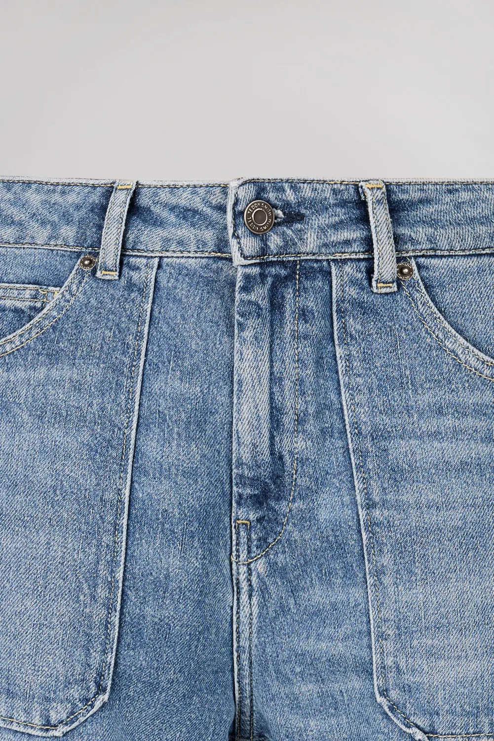 Teddy Smith P-Jane Flare jeans donna indigo chiaro lyocell
