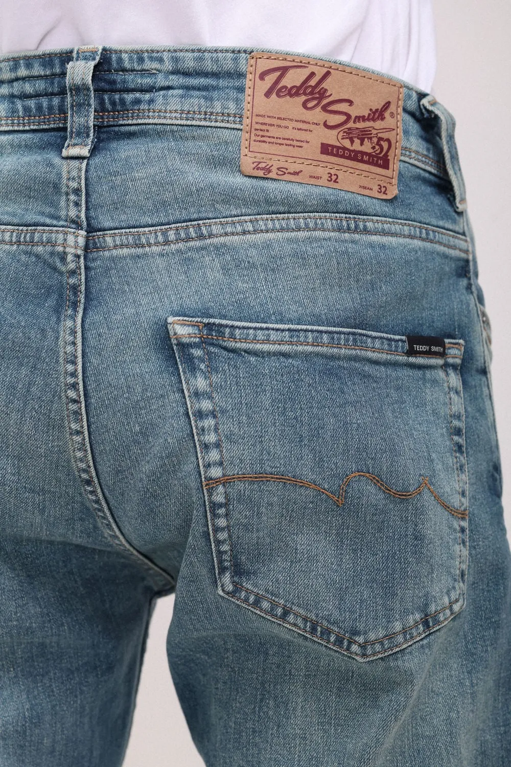 Teddy Smith REG jeans dritti Vintage Indigo L34 elasticizzati