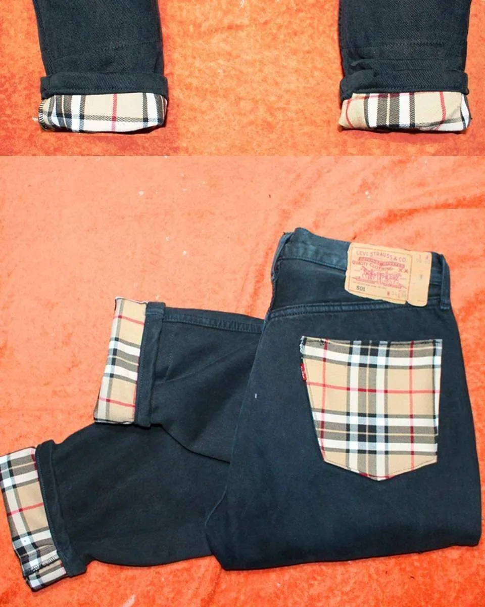 Never Say Never 07 Jeans Vintage Black Personalizzati Check