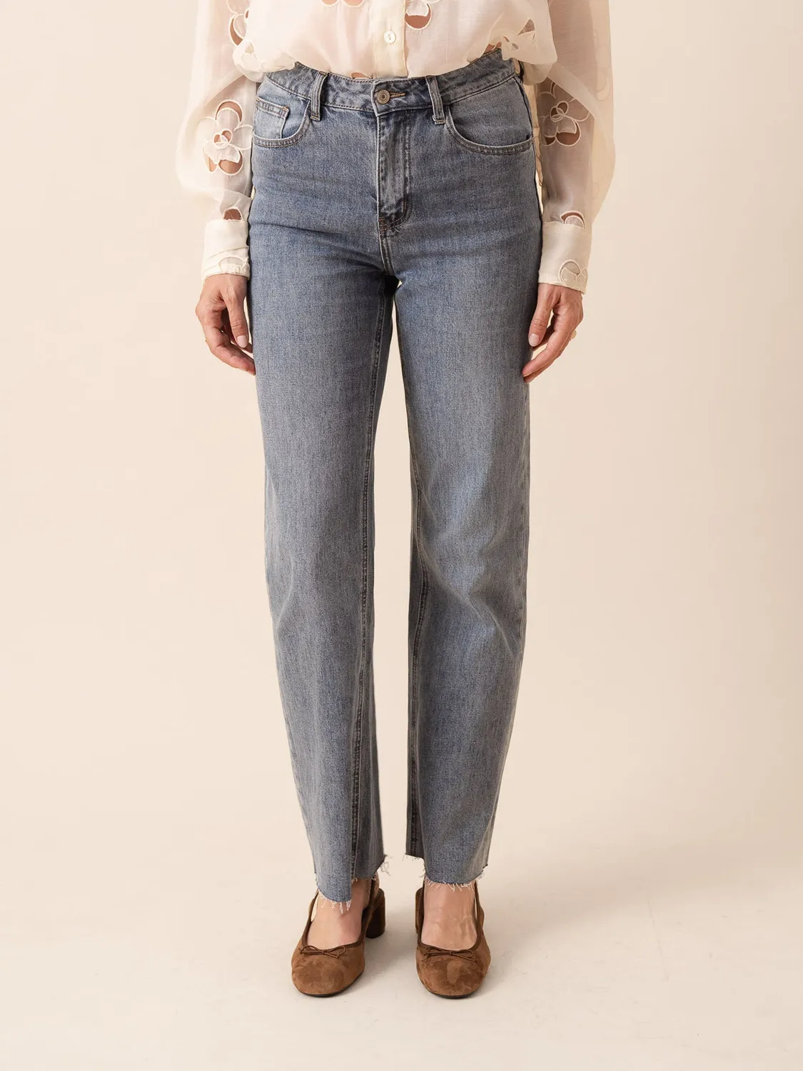 Oraije Maddie jeans dritto blu vintage