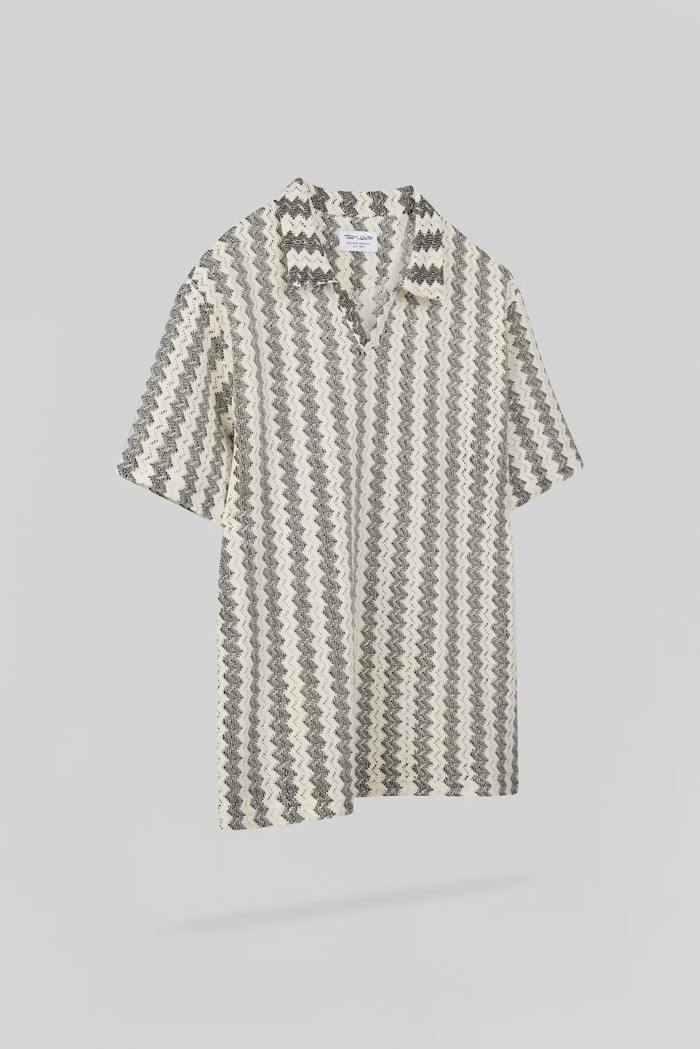 Teddy Smith P-Romario Polo Uomo Crema Zigzag Cotone